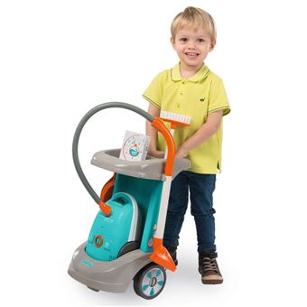 Smoby Chariot de nettoyage avec aspirateur Rowenta jouet - Ménage