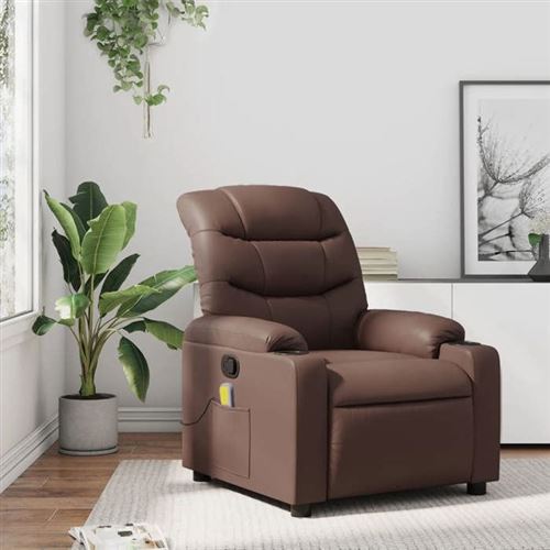 Non Communiqué Marron Vidaxl Fauteuil De Massage, Relaxation Similicuir