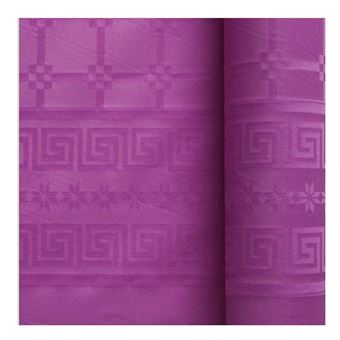 nappe papier damassé 6x1.18m pourpre - dart 147071 - 1