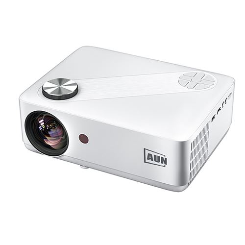 Mini vidéoprojecteur Native 1080p Full HD Bluetooth WiFi HDMI USB blanc gris