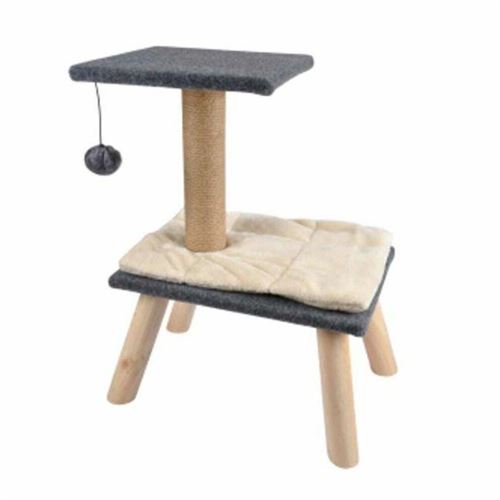 Meilleurs prix pour Arbre à Chaton Design 2 Plateformes 55cm Gris