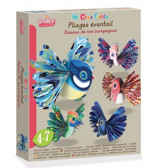 Pliage eventails - Oiseaux de nos campagnes