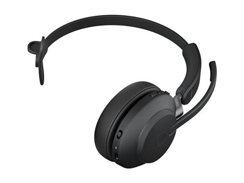Non Communiqué Noir Jabra Evolve2 65 Uc Mono - Micro-Casque - Sur-Oreille - Convertible - Bluetooth - Sans Fil - Usb-C - Isolation Acoustique - Avec Support De Chargement