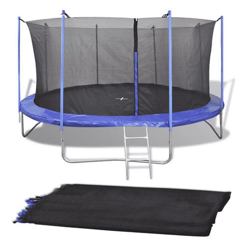 vidaXL Veiligheidsnet voor 3,05 m ronde trampoline PE zwart