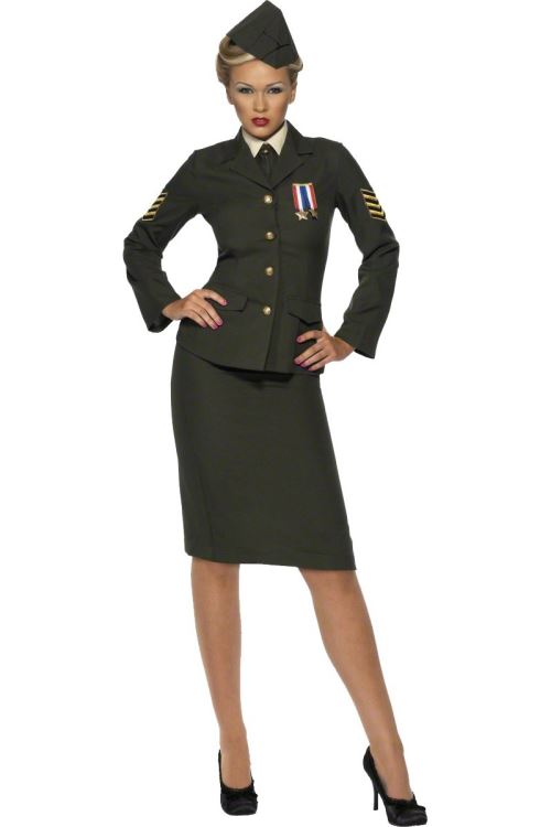 Costume Femme Officier De Guerre Kaki - Kaki - M