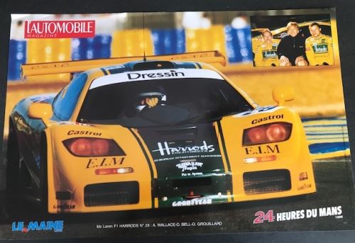 24H du Mans - 1996 - Mc Laren F1 - AFFICHE