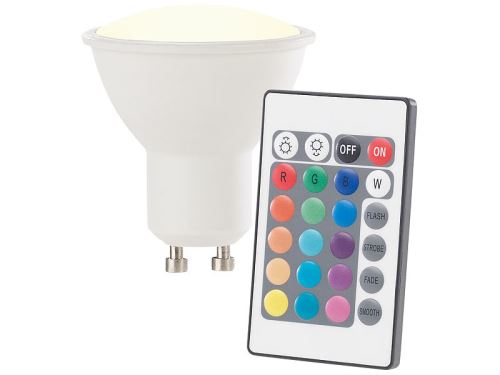 Spot LED GU10 RVB & blanc chaud avec télécommande