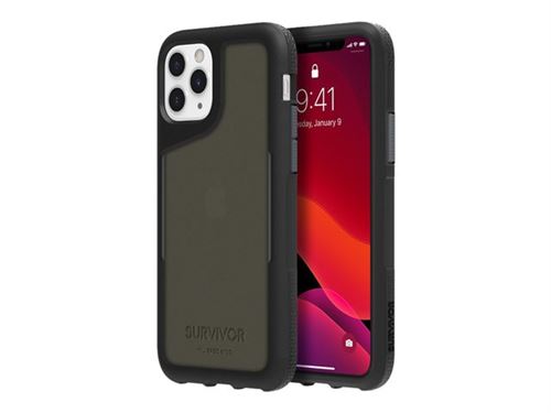 Griffin Survivor Endurance - Achterzijde behuizing voor mobiele telefoon - grijs, zwart, rook - voor Apple iPhone 11 Pro