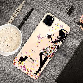 Coque en TPU impression de motifs clair fille et chat pour ... Coques pour xs et xs max et protection d'écran pour iphone xs et.