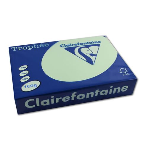 Clairalfa Ramette de papier - A4 - Vert pastel - 160g - Impression - 250 feuilles - Clairefontaine Trophée - vue 1