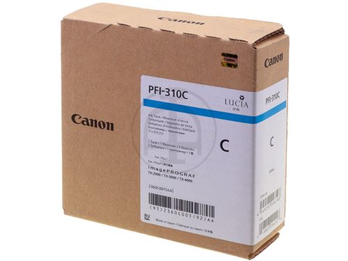 Canon PFI310C approprié pour IPF PRO2000 Encre Cyan 2360C001 330ml