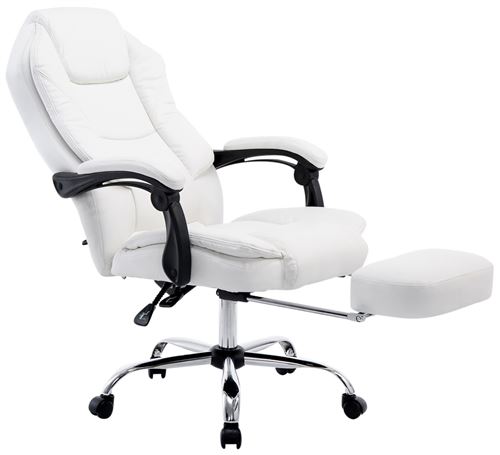 Fauteuil de bureau Castle similicuir , Blanc