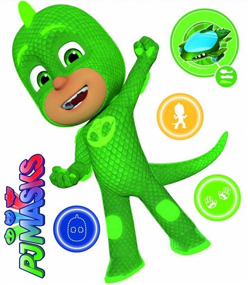 Arditex stickers muraux PJ Masques Gekko 2 feuilles autocollantes