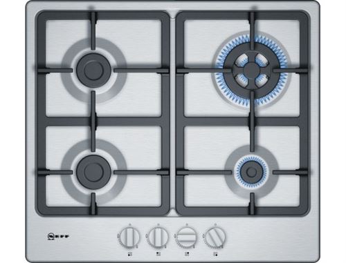 Neff N 50 T26BB59N0 - Table de cuisson au gaz - 4 plaques de cuisson - Niche - largeur : 56 cm - profondeur : 48 cm - acier inoxydable - avec garnitur