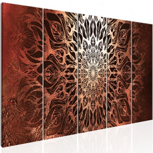 Tableau - Hypnosis (5 Parts) Orange Narrow .Taille : 200x80