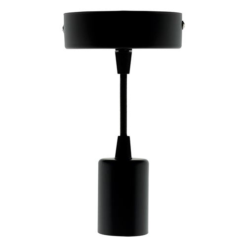 Kit de suspension luminaire métal avec cordon textile Noir
