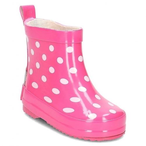 Playshoes bottes de pluie courtes à pois rose taille 19