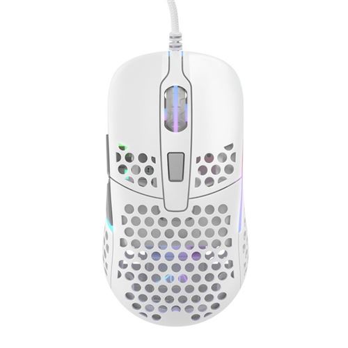 Xtrfy M42 - Muis - optisch - met bekabeling - USB - wit - detailhandel