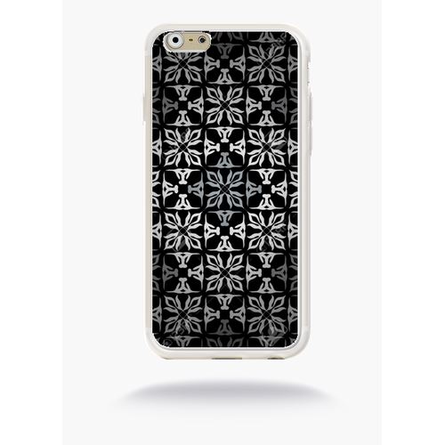 Coque Mosaique Baroque Compatible Apple Iphone 6s Silicone Blanc Mat