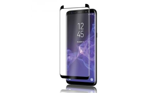Verre trempé protège écran transparent Galaxy S9 noir
