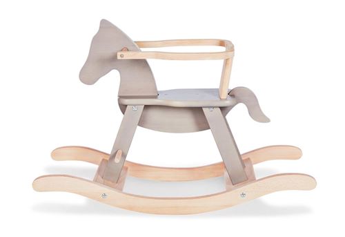 Cheval a bascule en bois Gris Nature