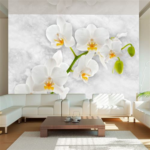 Papier peint Lyrical orchid White-Taille L 100 x H 70 cm