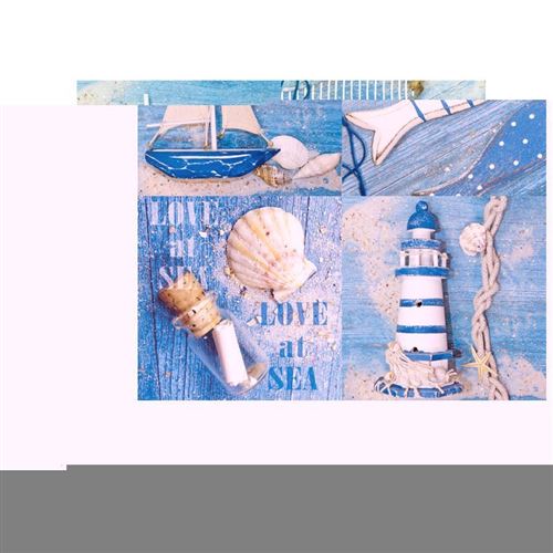 20 serviettes love at sea 33 x 33 cm
