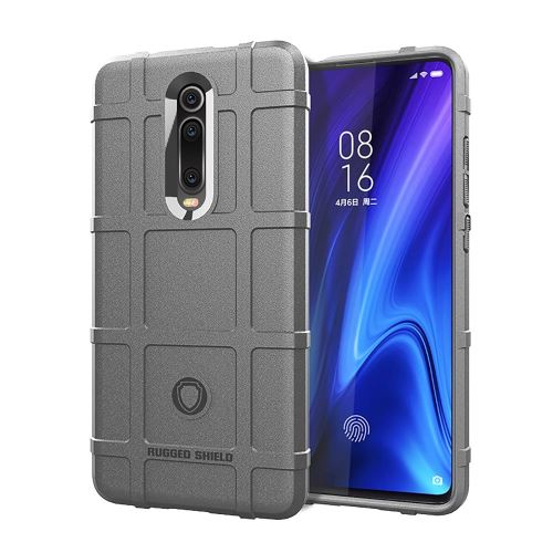 Coque en TPU grille carrée gris pour votre Xiaomi Redmi K20/K20 Pro/Mi 9T/Mi 9T Pro