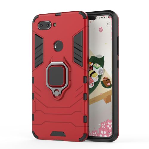 Housse étui Coque anti-choc avec support pour Xiaomi Redmi Note 7 - Rouge -4249