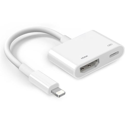 Australia raspador Departamento 8€48 sur Cable Adaptateur Lightning vers HDMI TV AV pour iPad iPhone -  Adaptateur et convertisseur - Achat & prix | fnac
