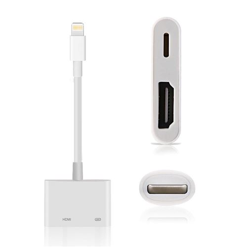 Adaptateur AV numérique 8 broches pour câble Lightning vers HDMI pour Apple  iPhone 8 7 iPad Câble adaptateur HDMI audio / vidéo - Cdiscount TV Son Photo