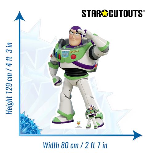 Figurine en carton taille réelle Buzz l'éclair Toy Story 129 cm