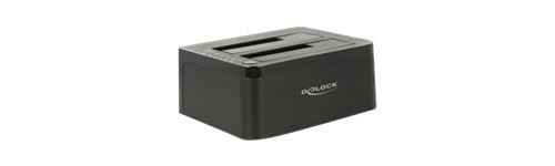 Delock Dual Docking Station Sata Hdd > Usb 3.0 With Clone Function - Contrôleur De Stockage - 2.5" 3.5" - Sata 6Gb/S - Usb 3.0