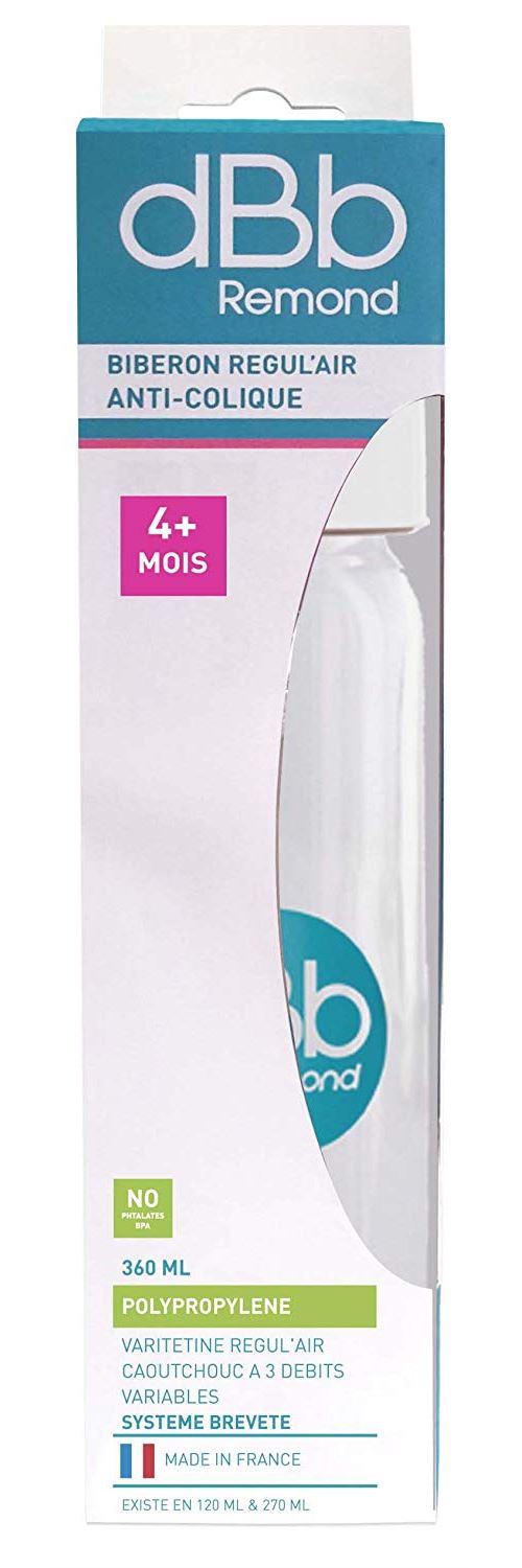 dBb Remond Régul'Air Biberon Varitétine en Caoutchouc Blanc 360 ml