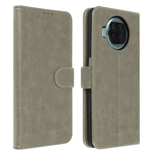 Avizar Étui pour Xiaomi Mi 10T Lite Folio Intégrale Porte-carte Fonction Support Gris