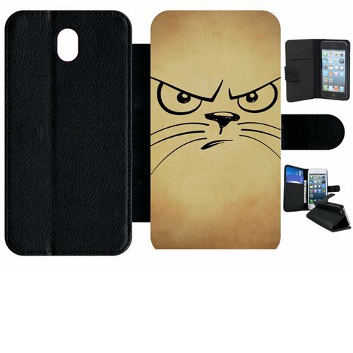 Etui à rabat samsung galaxy j7 2017 (j730) smiley chat