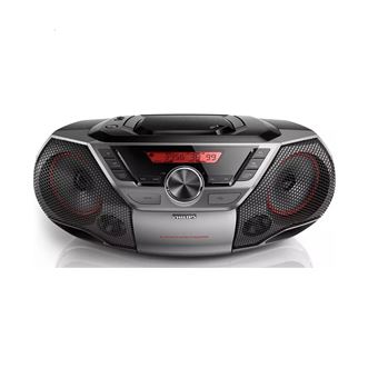 Philips AZ700T/12 Système stéréo portable Analogique 12 W Noir, Argent