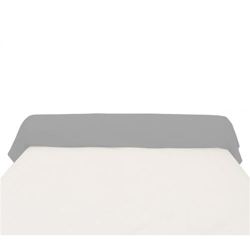 Taie de traversin 100% coton gris 140 cm