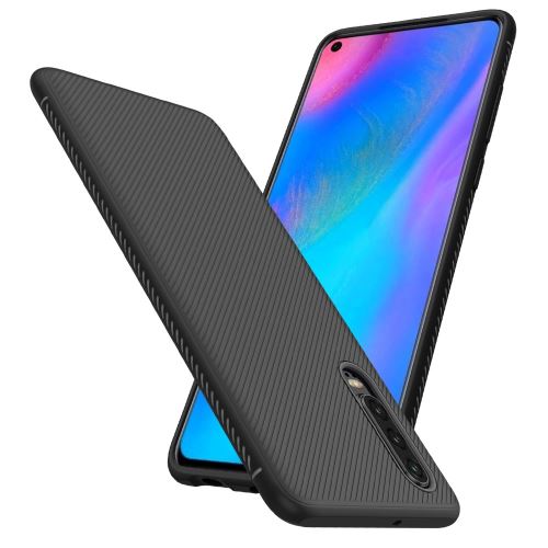 Coque en TPU sergé souple noir pour votre Huawei P30