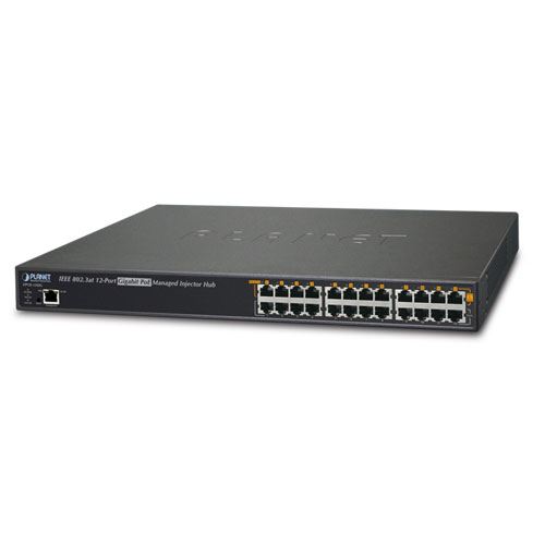 Planet HPOE-1200G network switch Managed Gigabit Ethernet (10/100/1000) Black 1U Power over Ethernet (PoE)