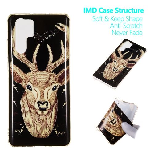 Coque en TPU impression d'un motif lumineux luminescent motif wapiti pour votre Huawei P30 Pro