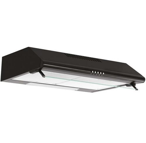 hotte visière 60cm 250m3/h noir - ghc625bk
