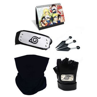 Set de 4 pièces Bandeau masque gant arme Delicate Ninja Naruto