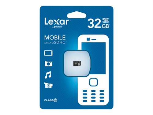Lexar Carte Micro SD 32 Go, Carte Mémoire microSDHC + Adaptateur