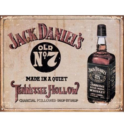 Plaque métallique Rectangulaire Jack Daniel's 40.5 x 31.5 cm