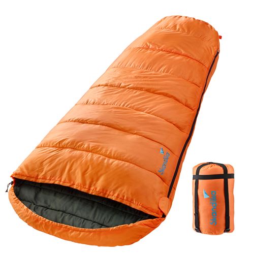 Skandika Vegas - Sac de couchage sarcophage orange - 220x110cm -zip droit