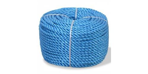 vidaXL Touw gedraaid 8 mm 200 m polypropyleen blauw