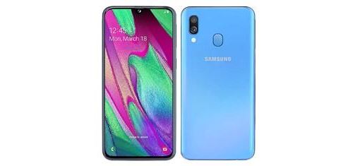 Smartphone Samsung Galaxy A40 Bleu / 5,9 / 64 Go Rom / 4 Go RAM / 16 + 5mpx - Lecteur 25mp / Octa Core / 4g / Double Sim / Lecteur d'empreinte digitale