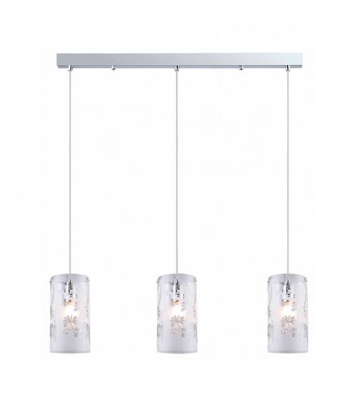 Suspension moderne Sense Chrome et tissu