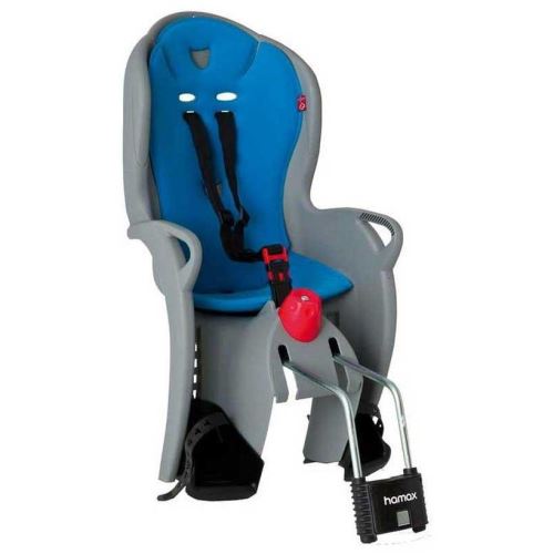 Hamax Siège de bicyclette gris somnolent avec coussin bleu